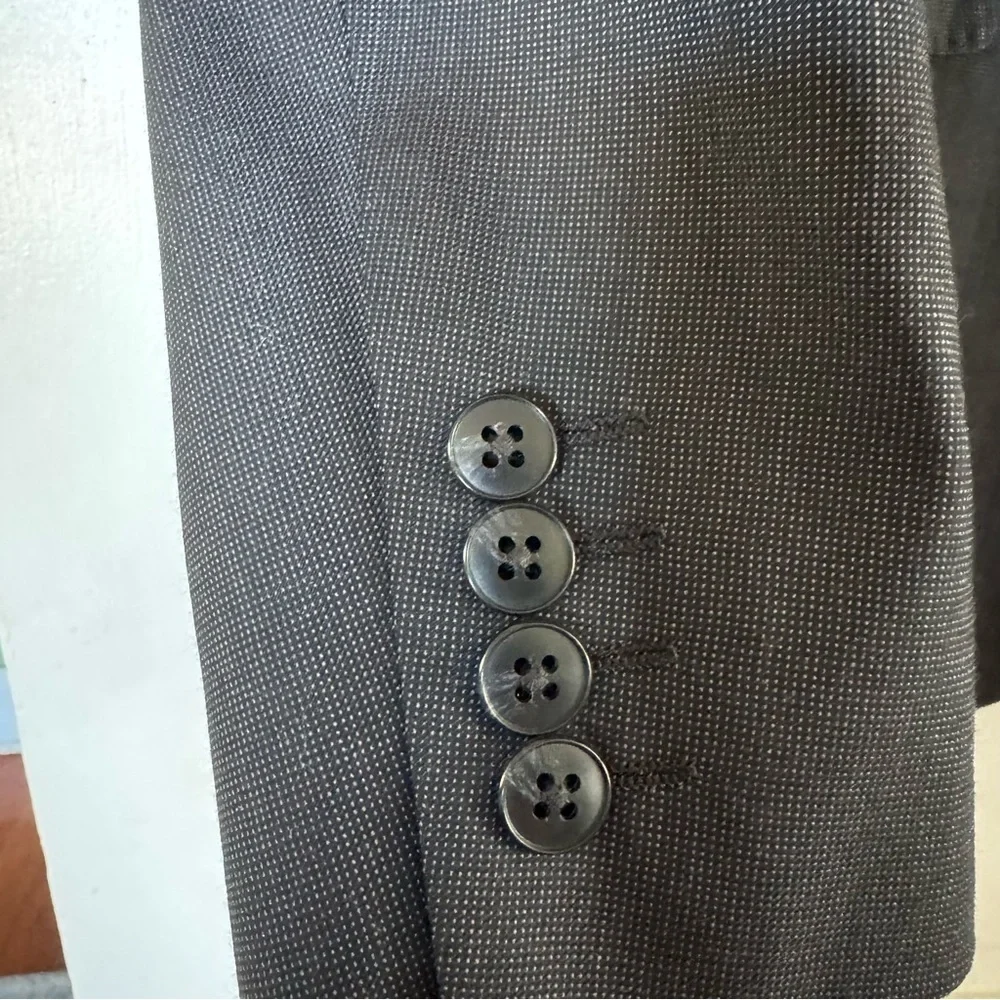 J. Ferrar Black Slim Fit Suit Jacket Blazer – 44R